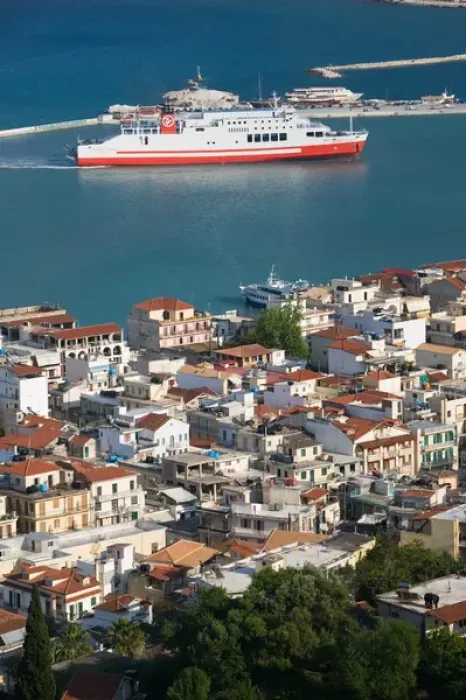 Framed Print : GREECE-Ionian Islands-ZAKYNTHOS: Afternoon Town View from Venetian Kastro Castle Framed Print : GREECE-Ionian Islands-ZAKYNTHOS: Afternoon Town View from Venetian Kastro Castle