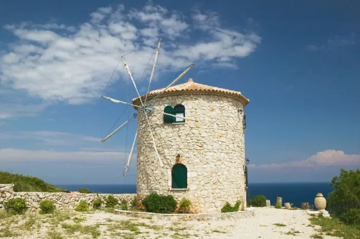 Framed Print : GREECE-Ionian Islands-ZAKYNTHOS-CAPE SKINARI: Cape Skinari Windmill House