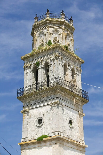 GREECE-Ionian Islands-ZAKYNTHOS-KILIOMENO: Bell Tower of St. Nikolaos Church