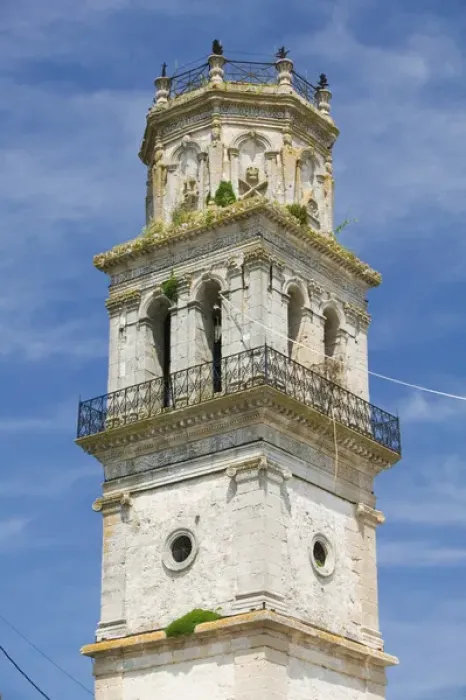 Framed Print : GREECE-Ionian Islands-ZAKYNTHOS-KILIOMENO: Bell Tower of St. Nikolaos Church