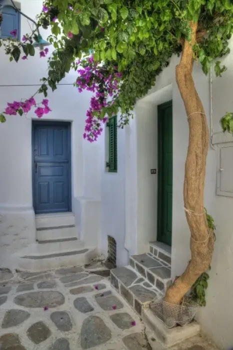 Framed Print : Greece, Mykonos, Hora, with great little alleyways and doorways all around you Framed Print : Greece, Mykonos, Hora, with great little alleyways and doorways all around you