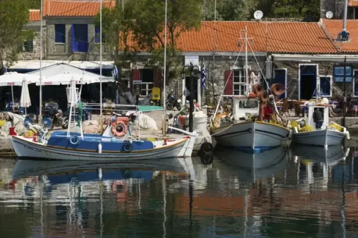 Framed Print : GREECE, Northeastern Aegean Islands, LESVOS (Mytilini), Mithymna (Molyvos): Fishing Framed Print : GREECE, Northeastern Aegean Islands, LESVOS (Mytilini), Mithymna (Molyvos): Fishing