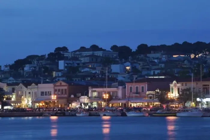 Framed Print : GREECE, Northeastern Aegean Islands, LESVOS (Mytilini), Mytilini Town: Waterfront