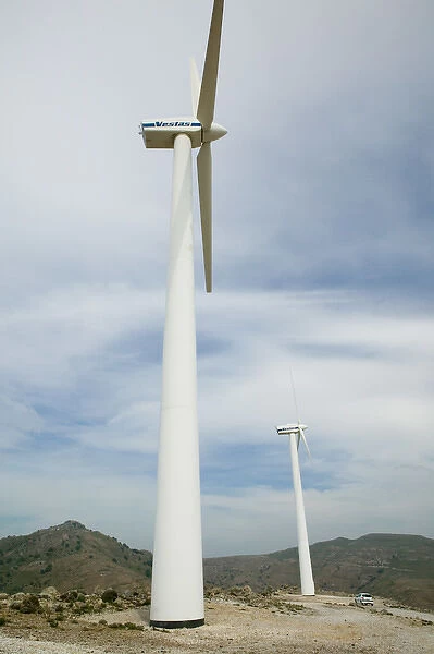 GREECE-Northeastern Aegean Islands-LESVOS (Mytilini)-Sigri (Area): Modern Windmills