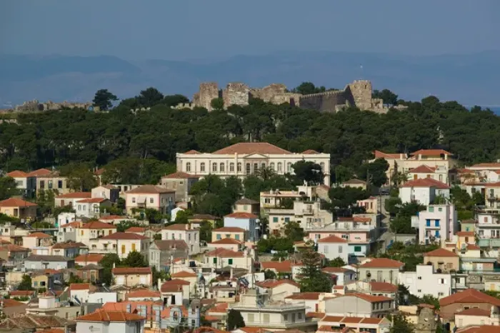 Framed Print : GREECE-Northeastern Aegean Islands-LESVOS (Mytilini)-Mytilini Town: Byzantine Fortress