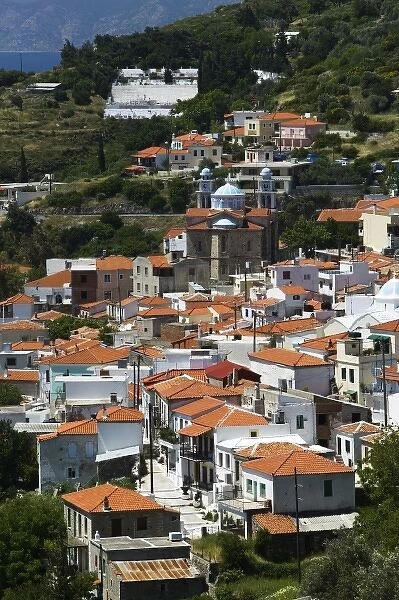 GREECE, Northeastern Aegean Islands, SAMOS, Marathokampos: Town View Western Samos