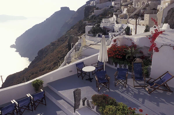 Greece, Santorini, Hotel between Fira and Imerovigli Used in Greece Screensaver'