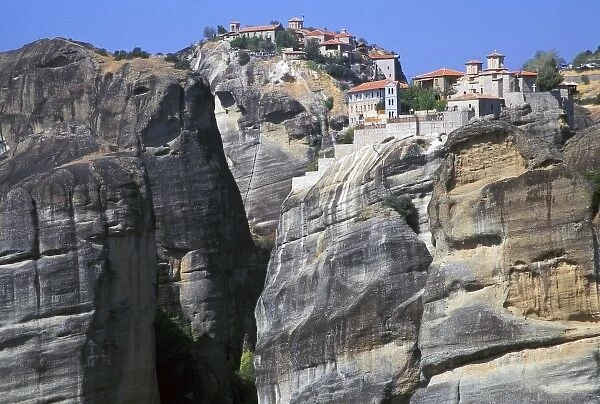 Greece. Town of Meteora, rock pinnacles