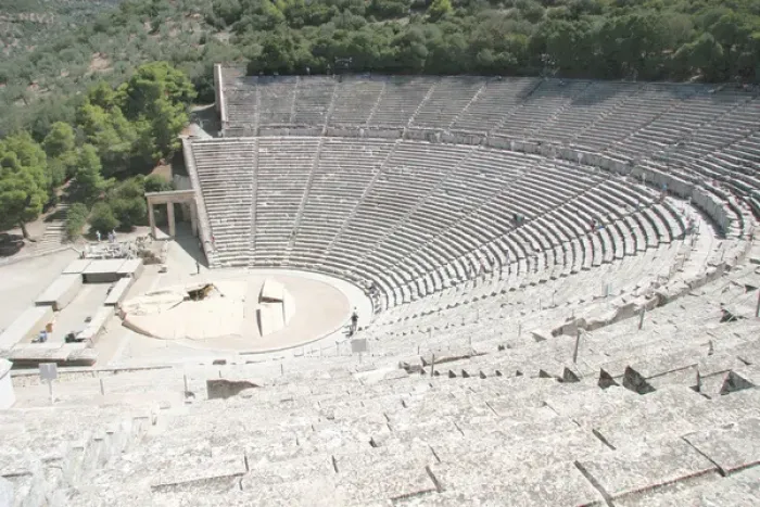 Framed Print : Greek Art. Epidaurus Theater by Polykleitos the Younger. Epidaurus. Peloponnese. Greece Framed Print : Greek Art. Epidaurus Theater by Polykleitos the Younger. Epidaurus. Peloponnese. Greece