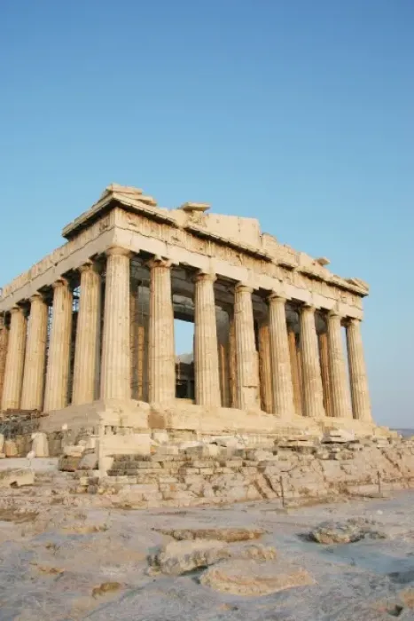 Framed Print : Greek Art. Parthenon, built between 447-438 BC under leadership of Pericles