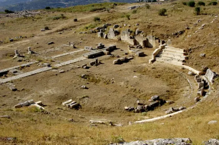 Framed Print : GREEK ART. REPUBLIC OF ALBANIA. Illyrian City Theater. Third century BC. Remodeled