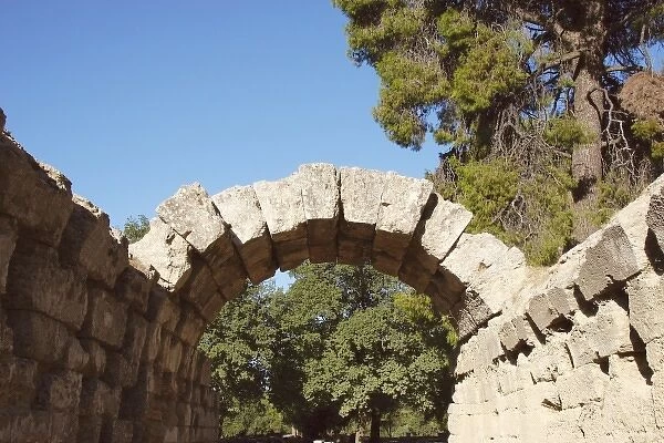 Greek Art. Sanctuary of Olympia. Entrance to Olympic stadium. Stone arch. III B. C