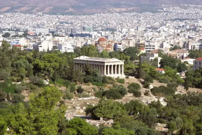 Framed Print : Greek Art. Temple of Hephaestus or Theseion. The doric temple, which stands