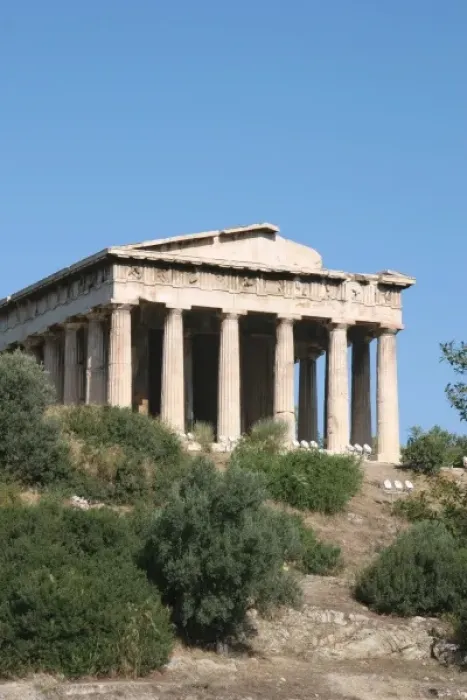Framed Print : Greek Art. Temple of Hephaestus or Theseion. The Doric temple, which stands Framed Print : Greek Art. Temple of Hephaestus or Theseion. The Doric temple, which stands