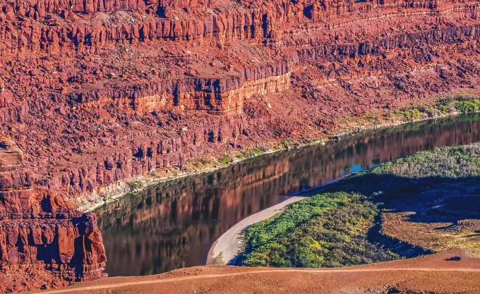 Framed Print : Green River, Grand View Point Overlook, Red Rock Canyons, Canyonlands National Park, Moab, Utah