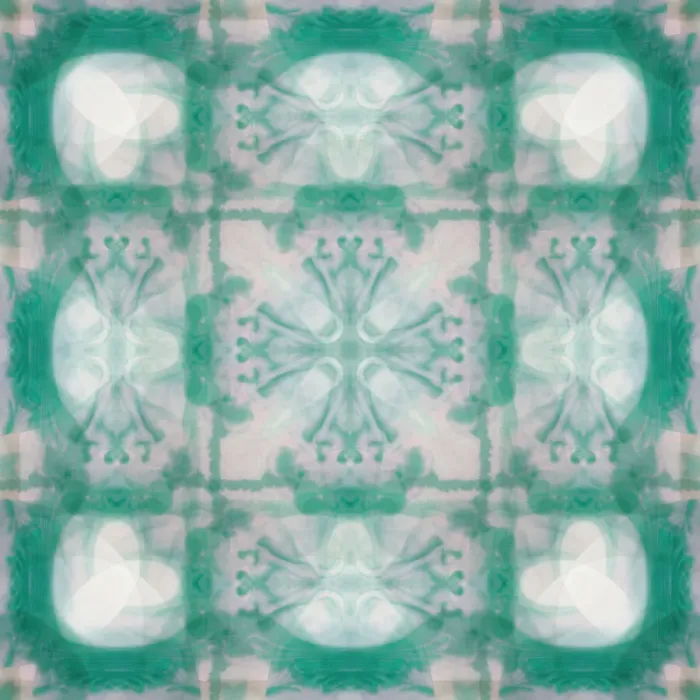 Framed Print : Green and white abstract