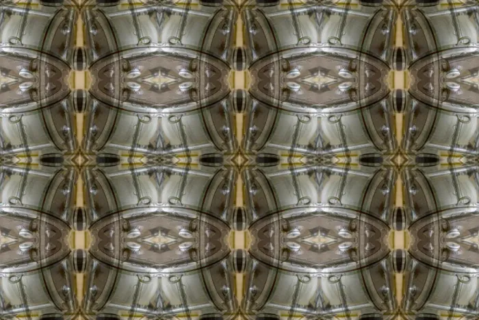 Framed Print : Green, yellow and brown abstract