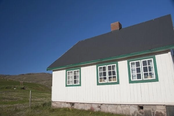 Greenland, Erics Fjord, Brattahlid (aka Qassiarsuk). Historic home of Otto Frederiksen