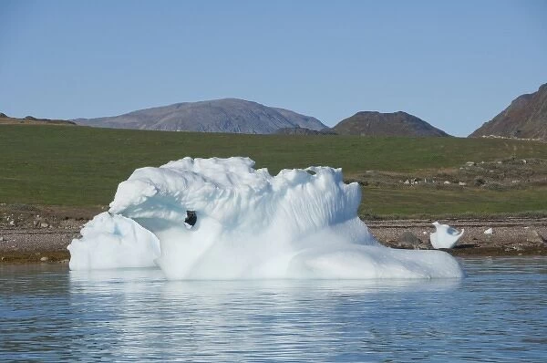Greenland, Eriks Fjord (aka Eriksfjord) at Itilleq. Iceberg in scenic Greenlandic