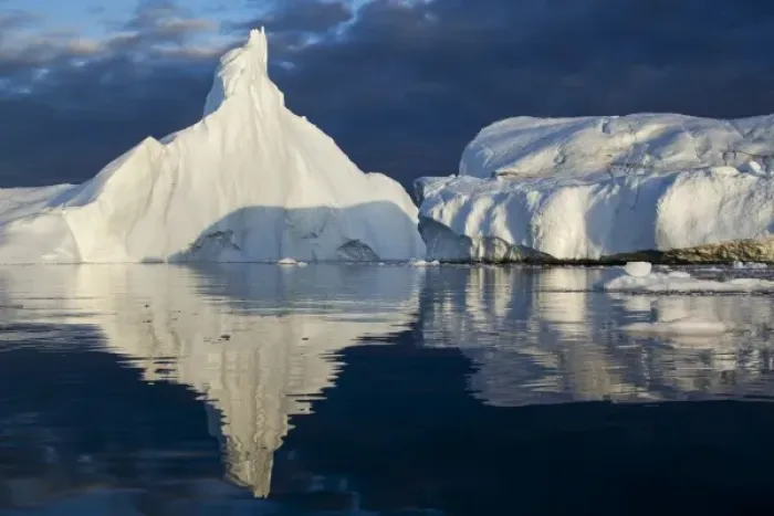 Framed Print : Greenland, Ilulissat, Midnight sun lights iceberg calved from Jakobshavn Glacier Framed Print : Greenland, Ilulissat, Midnight sun lights iceberg calved from Jakobshavn Glacier
