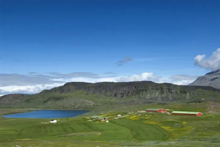 Framed Print : Greenland, Itilleq. One of the scattered sheep farms of Itilleq, Greenland