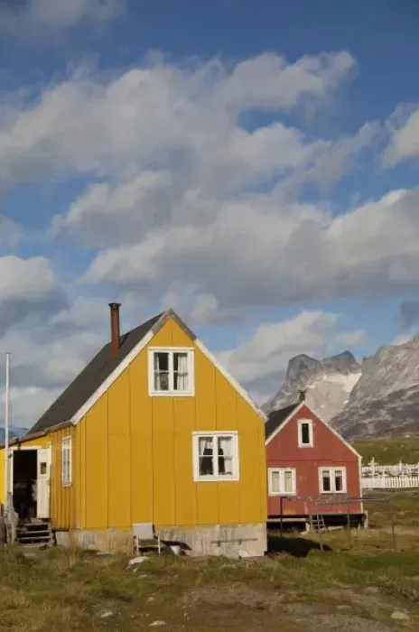 Framed Print : Greenland, Prince Christian Sound (aka Prins Christian Sund). Small remote fishing