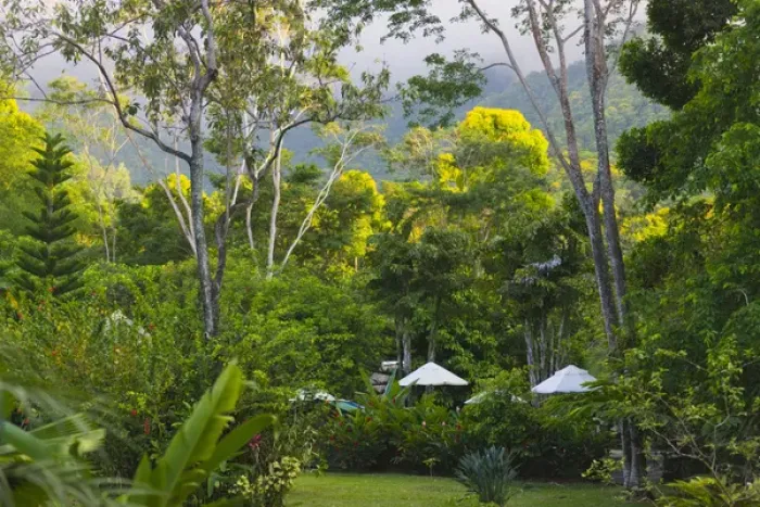 Framed Print : Grounds of Pico Bonito Lodge, Honduras