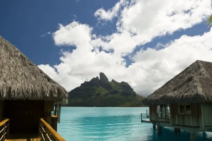 Framed Print : Grounds and scenics of the new luxury St. Regis Resort in Bora Bora