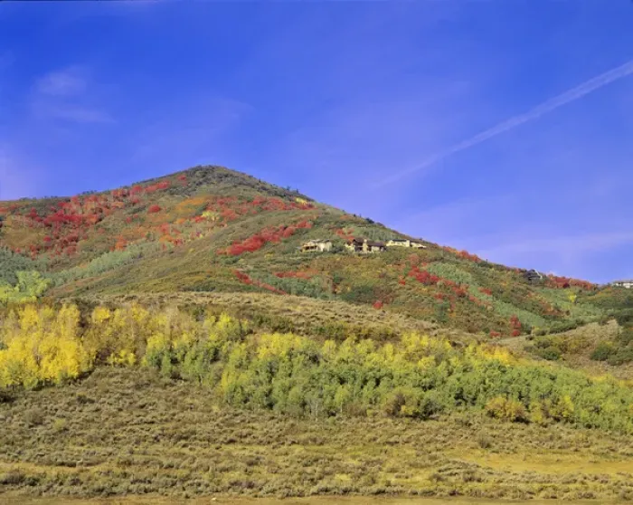 Framed Print : Group of homes impact prime wildlife habitat and often prevent access to public lands Framed Print : Group of homes impact prime wildlife habitat and often prevent access to public lands