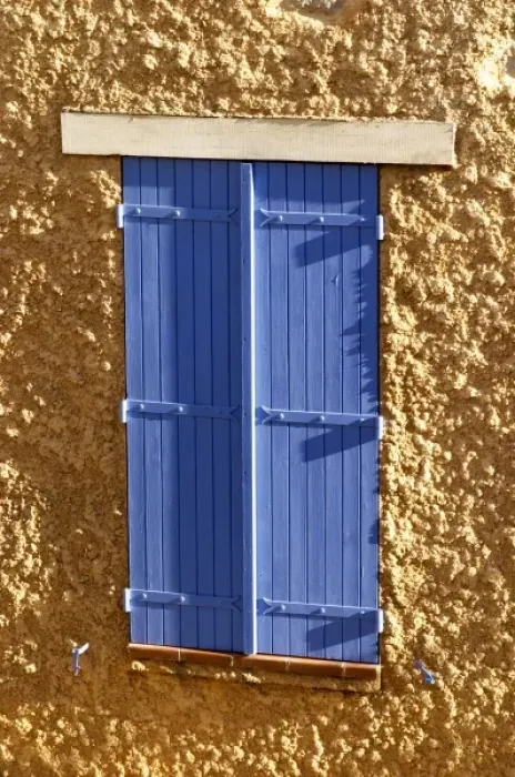 Framed Print : Gruissan village. La Clape. Languedoc. Window. France. Europe
