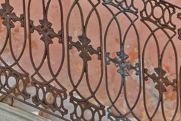 Guanajuato in Central Mexico. Buildings with fancy ironwork