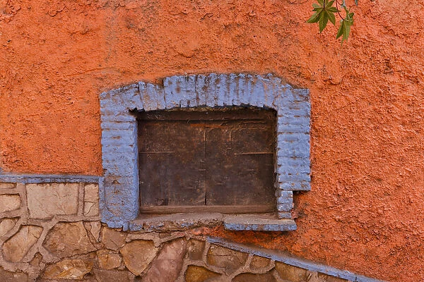 Guanajuato in Central Mexico. Old shuttered window