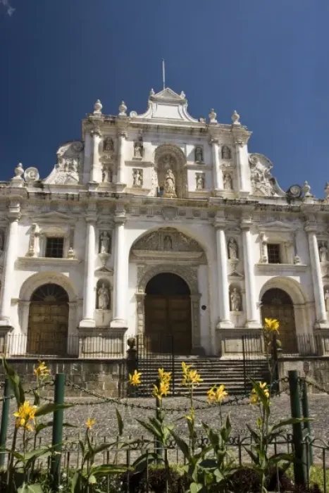 Framed Print : Guatemala, Antigua. Cathedral of Antigua, which was almost entirely destroyed by Framed Print : Guatemala, Antigua. Cathedral of Antigua, which was almost entirely destroyed by