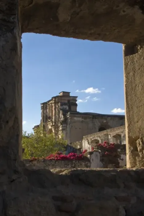 Framed Print : Guatemala, Antigua. The convent of Santa Clara was founded 1699 by five nuns from Puebla, Mexico