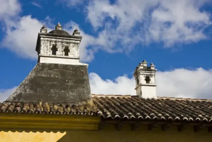 Framed Print : Guatemala, Antigua. Cupolas are a very popular feature in many residential homes and hotels