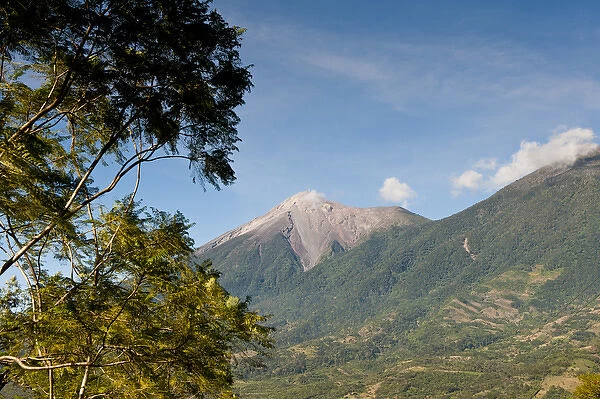 Guatemala, Antigua. Fuego Volcano outside Antigua, Guatemala