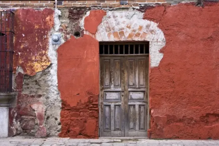 Framed Print : Guatemala, Antigua. An old wooden door and colorful wall along the streets of Antigua Framed Print : Guatemala, Antigua. An old wooden door and colorful wall along the streets of Antigua