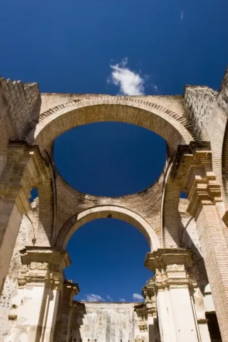 Framed Print : Guatemala, Antigua. The Ruins of the Cathedral de Antigua. The Cathedral was almost