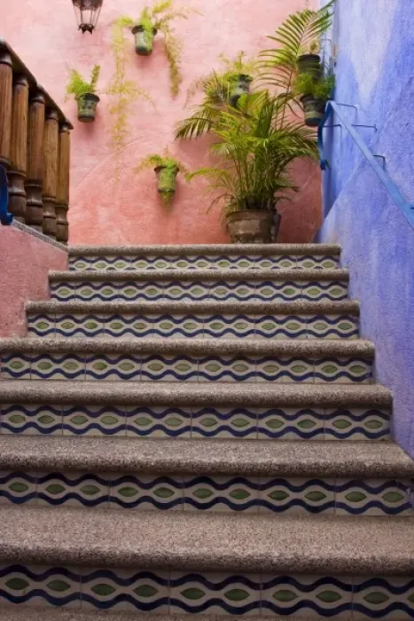 Framed Print : Guatemala, Antigua. Small boutique hotel in Antigua