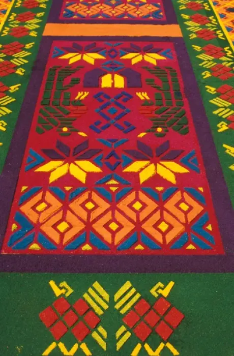 Framed Print : Guatemala, Sacatepequez province, Antigua, Holy Week, Coloured sand carpets Framed Print : Guatemala, Sacatepequez province, Antigua, Holy Week, Coloured sand carpets