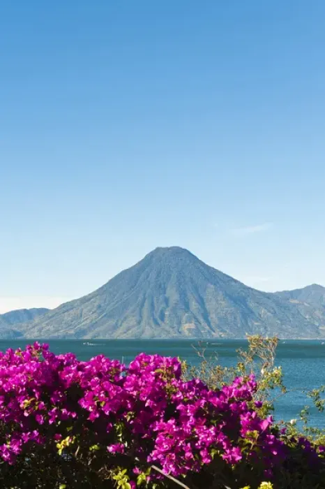 Framed Print : Guatemala, San Juan la Laguna. Toliman volcano and Lago de Atitlan (Lake Atitlan) Framed Print : Guatemala, San Juan la Laguna. Toliman volcano and Lago de Atitlan (Lake Atitlan)