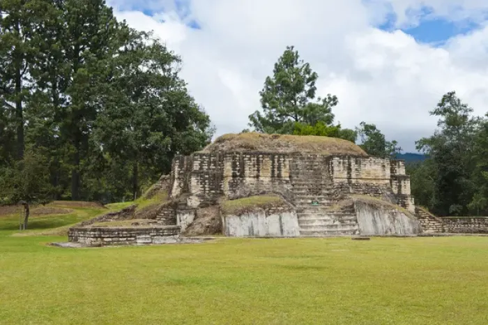 Framed Print : Guatemala, Tecpan. The ruins of Iximche near Tecpan, Guatemala