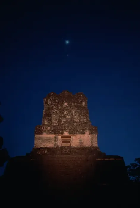 Framed Print : Guatemala; Tikal; Peten; Maya, Venus, Jupiter, Mars, Planets