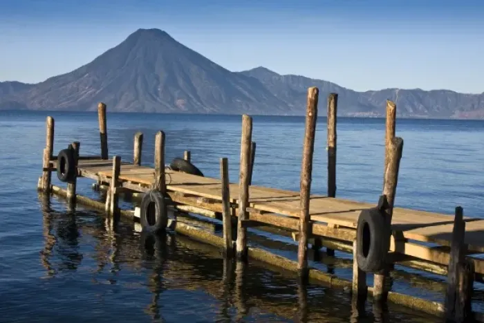 Framed Print : Guatemala, Western Highlands, Lake Atitlan, Panajachel. Early morning light on lake Framed Print : Guatemala, Western Highlands, Lake Atitlan, Panajachel. Early morning light on lake