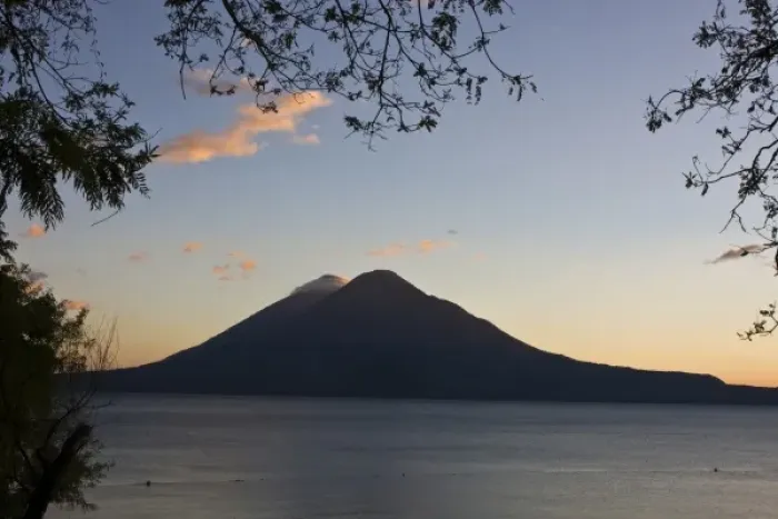 Framed Print : Guatemala, Western Highlands, Lake Atitlan. San Pedro volcano, one of many volcanos Framed Print : Guatemala, Western Highlands, Lake Atitlan. San Pedro volcano, one of many volcanos