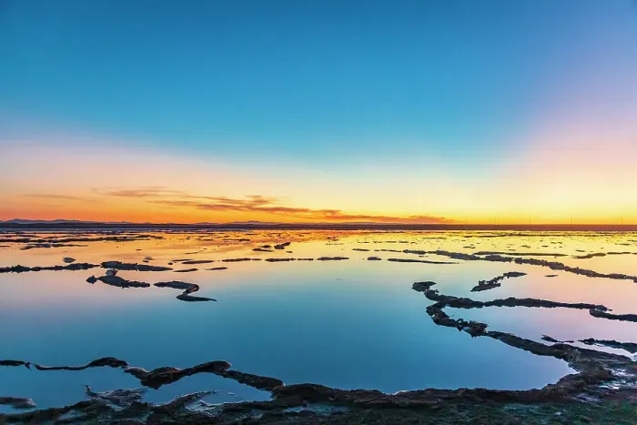Framed Print : Guerrero Negro, Mulege, Baja California Sur, Mexico. Salt ponds at sunset Framed Print : Guerrero Negro, Mulege, Baja California Sur, Mexico. Salt ponds at sunset