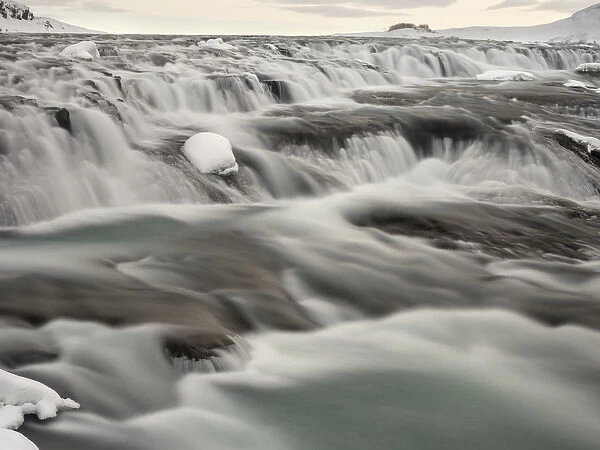 Gullfoss, one of the iconic waterfalls of Iceland during winter and one of the stops