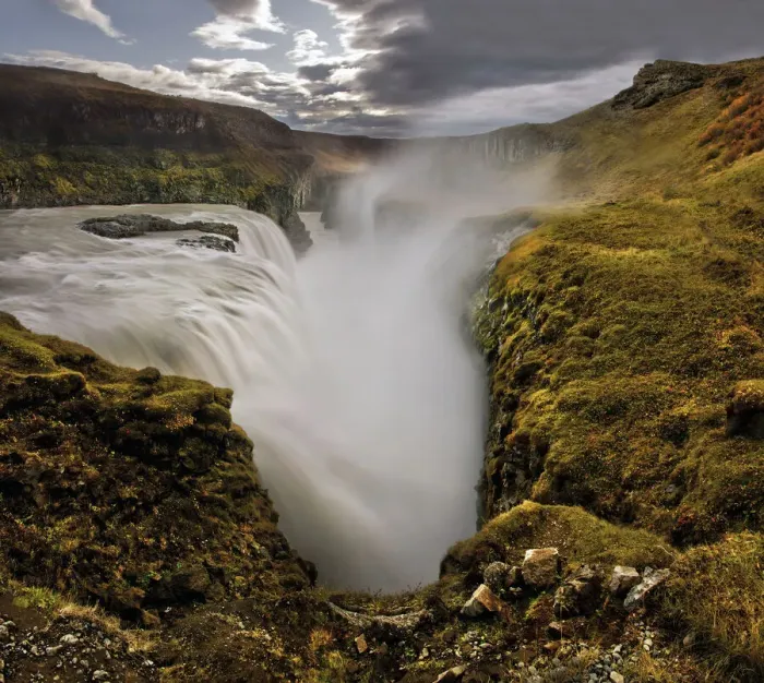 Framed Print : Gullfoss waterfall on the southern coast of Iceland