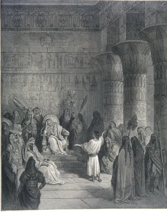 Framed Print : Gustave Dores 19C engraving. Joseph interpreting the Dream. Copyright: aA Framed Print : Gustave Dores 19C engraving. Joseph interpreting the Dream. Copyright: aA