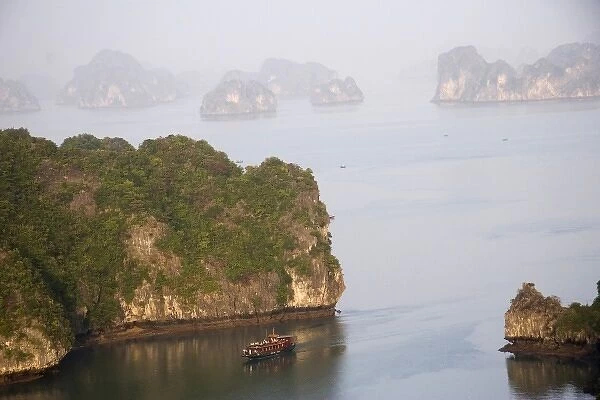 Ha Long Bay, Vietnam. UNESCO declared World Heritage area, Ha Long Bay is a serious